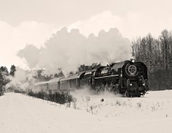 Winterdampf in der niederen Tatra